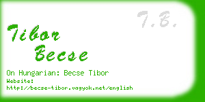 tibor becse business card